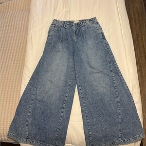 We The Free Blue Flare Wide Leg Jeans